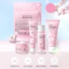 Complete skincare set with cleanser serum eye cream essence
